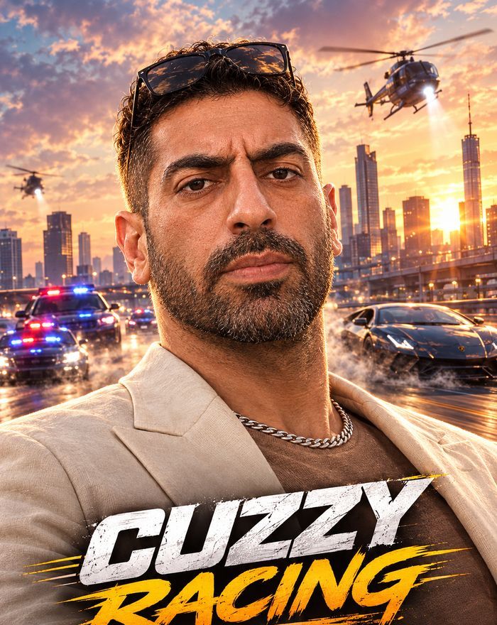 Cuzzy Racing poster: police chase